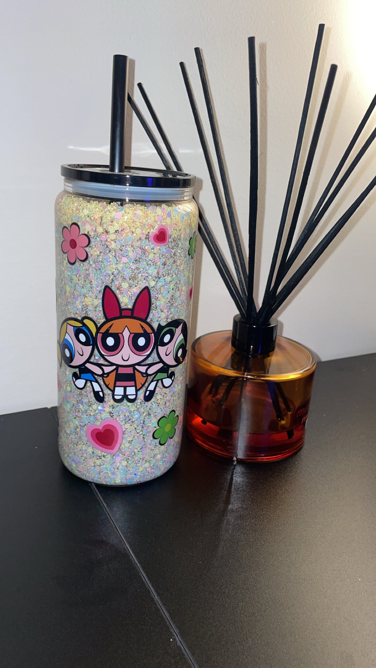 16oz Glass Snowglobe ~ Powerpuf Girls