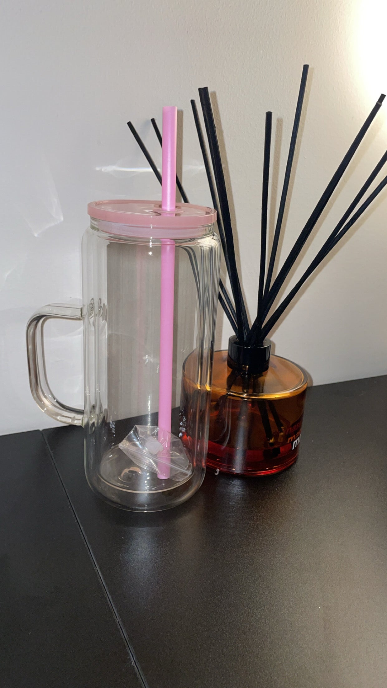 Custom 15oz Glass Tumbler with Handle