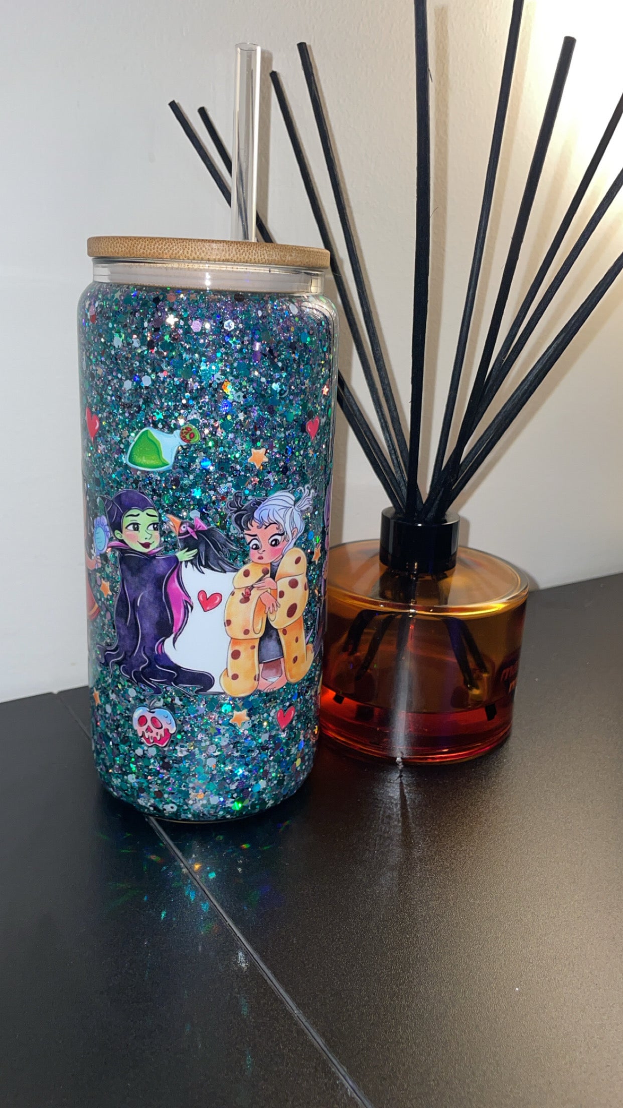 16oz Glass Snowglobe ~ Baby Villains