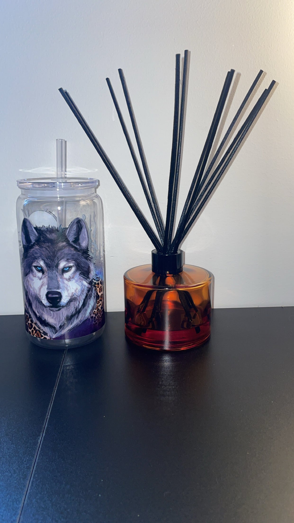 16oz Pre-made Acrylic Libby ~ Wolf