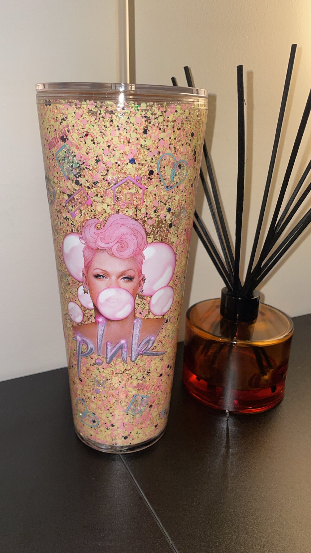 24oz Tapered Acrylic ~ Pink