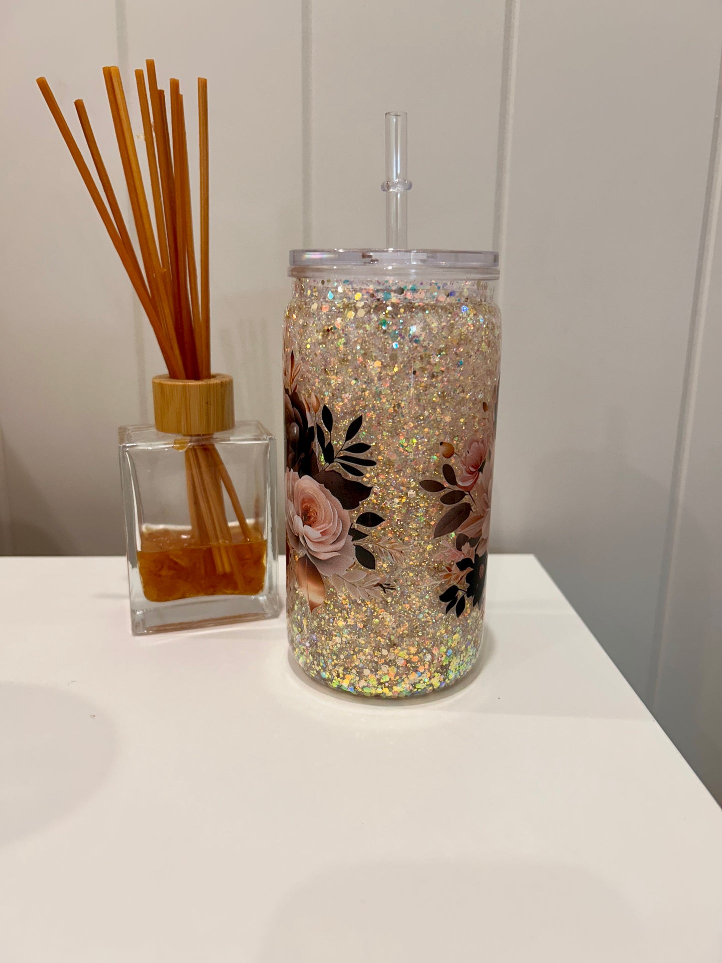 12oz Acrylic Snowglobe Pre-made ~ Moth