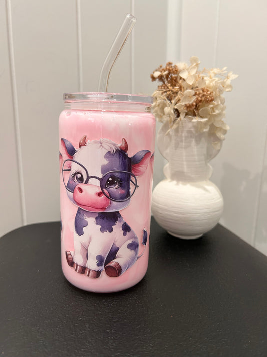 12oz Glass Milkshake ~ Smart Cow