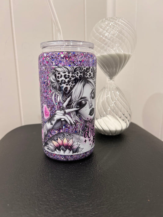 12oz Glass Snowglobe ~ Dreams Bloom