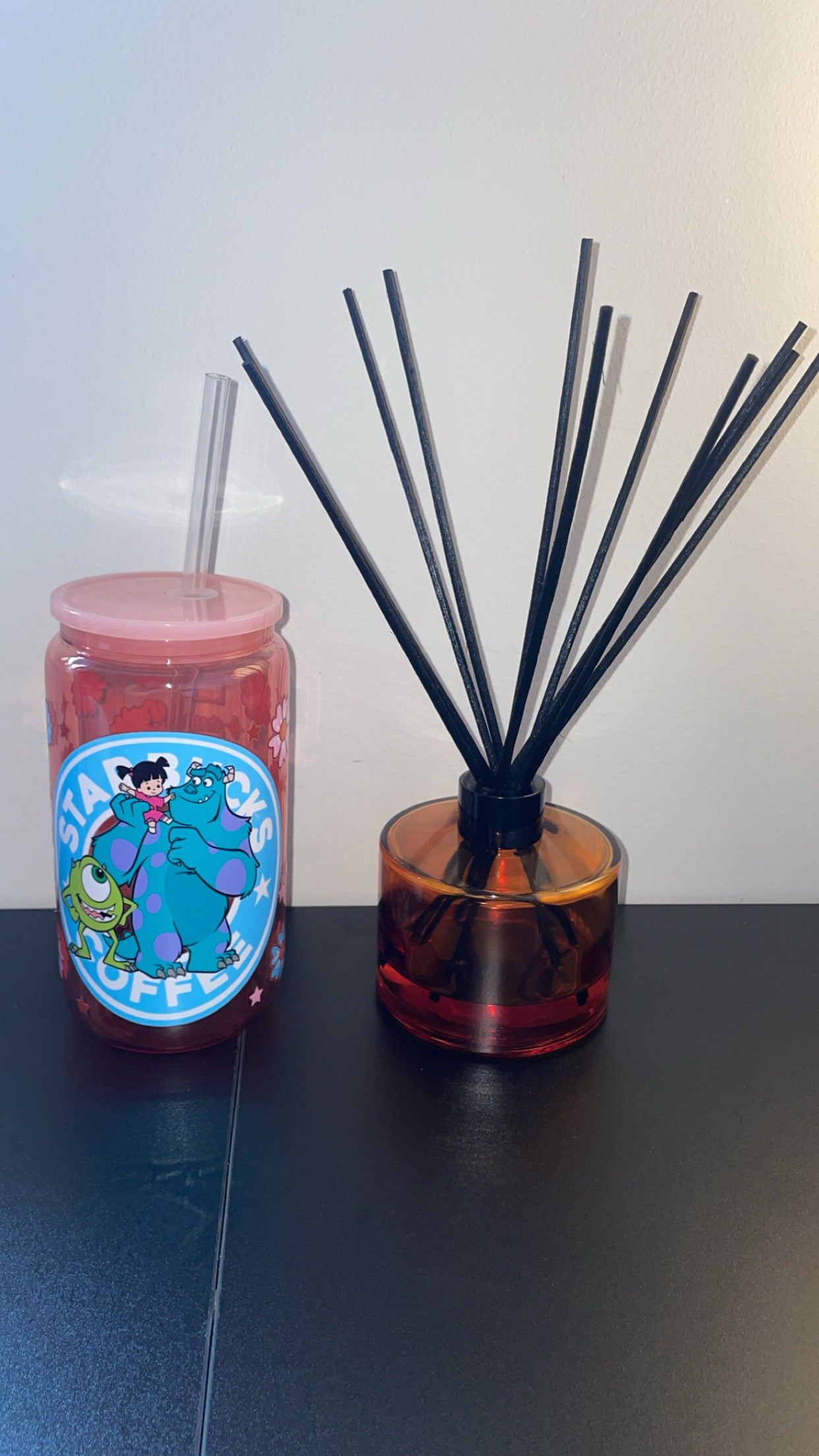 16oz Pre-made Glass Acrylic ~ Monsters Inc.