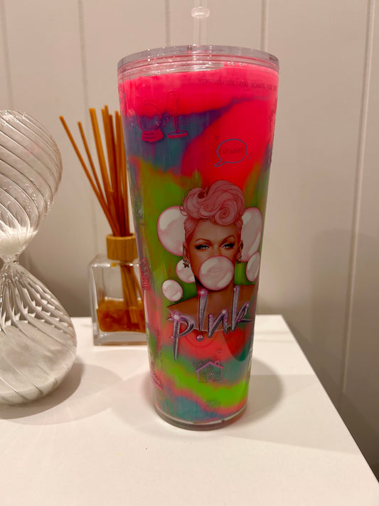 24oz Tapered Acrylic ~ Pink