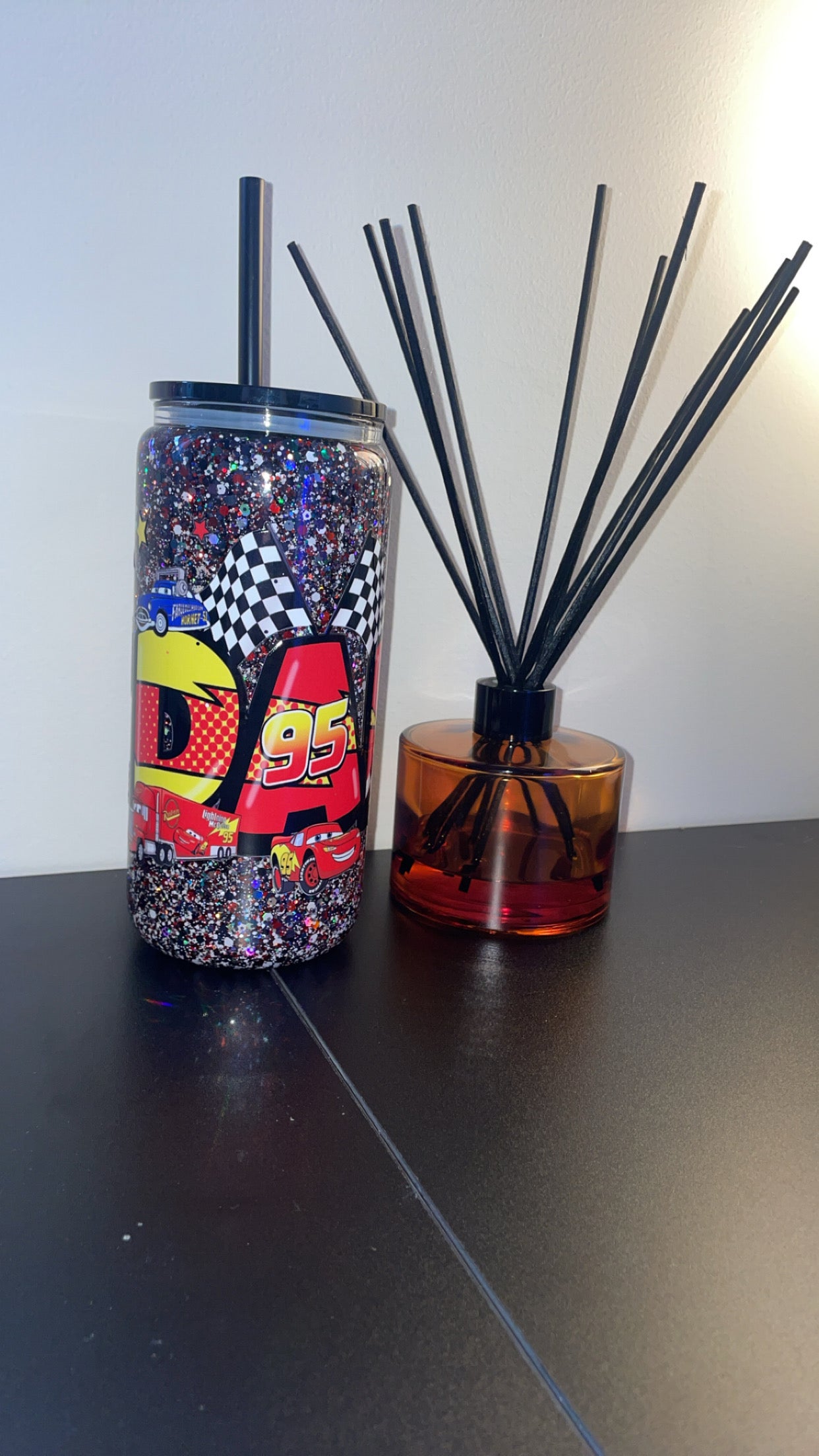 16oz Glass Snowglobe ~ Cars DAD