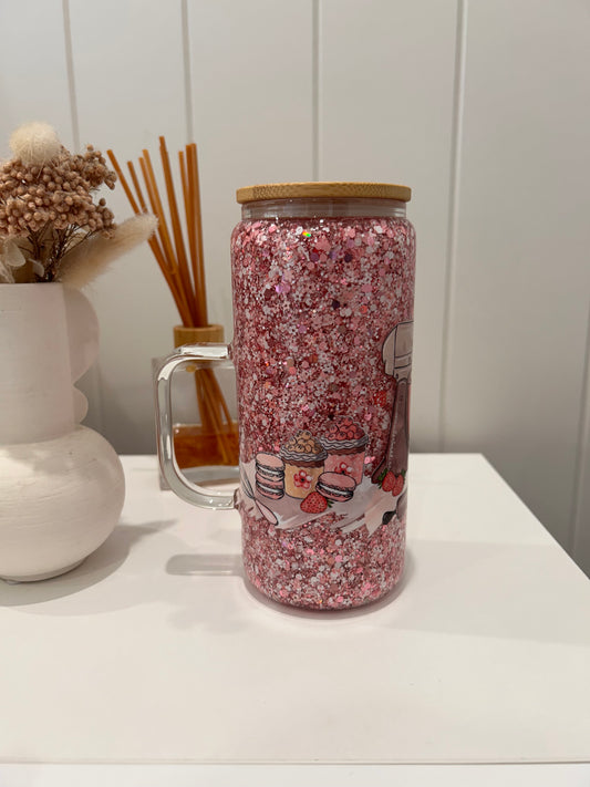 15oz Glass Tumbler with Handle ~ Baker