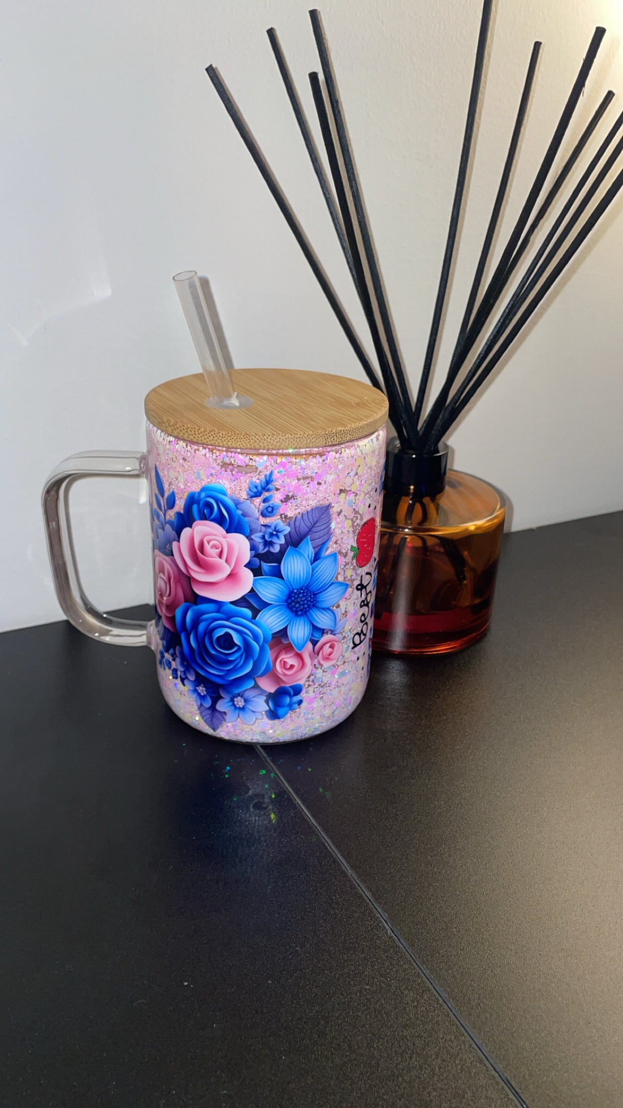 12oz Glass Mug with Handle ~ Best teacher