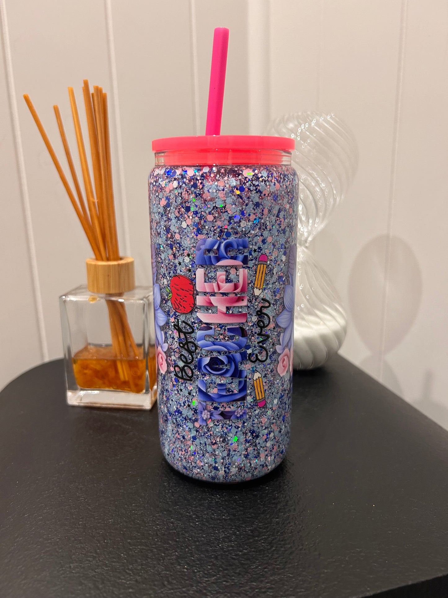16oz Glass Snowglobe ~ Best Teacher Ever