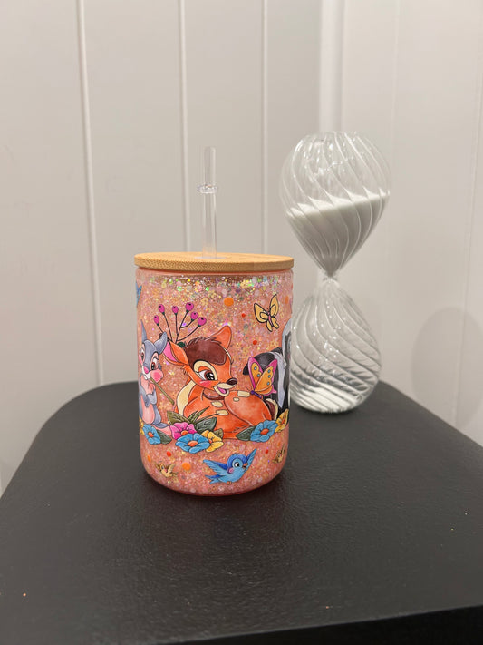 12oz Glass Mug with Handle ~  Bambi