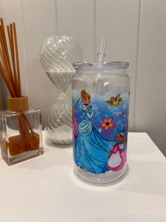 16oz Pre-made Acrylic Libby ~ Cinderella