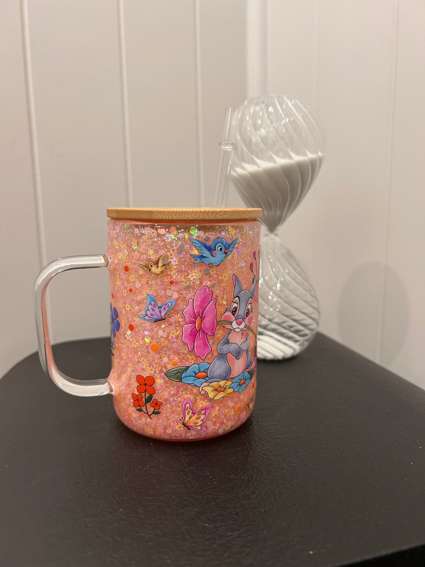 12oz Glass Mug with Handle ~  Bambi
