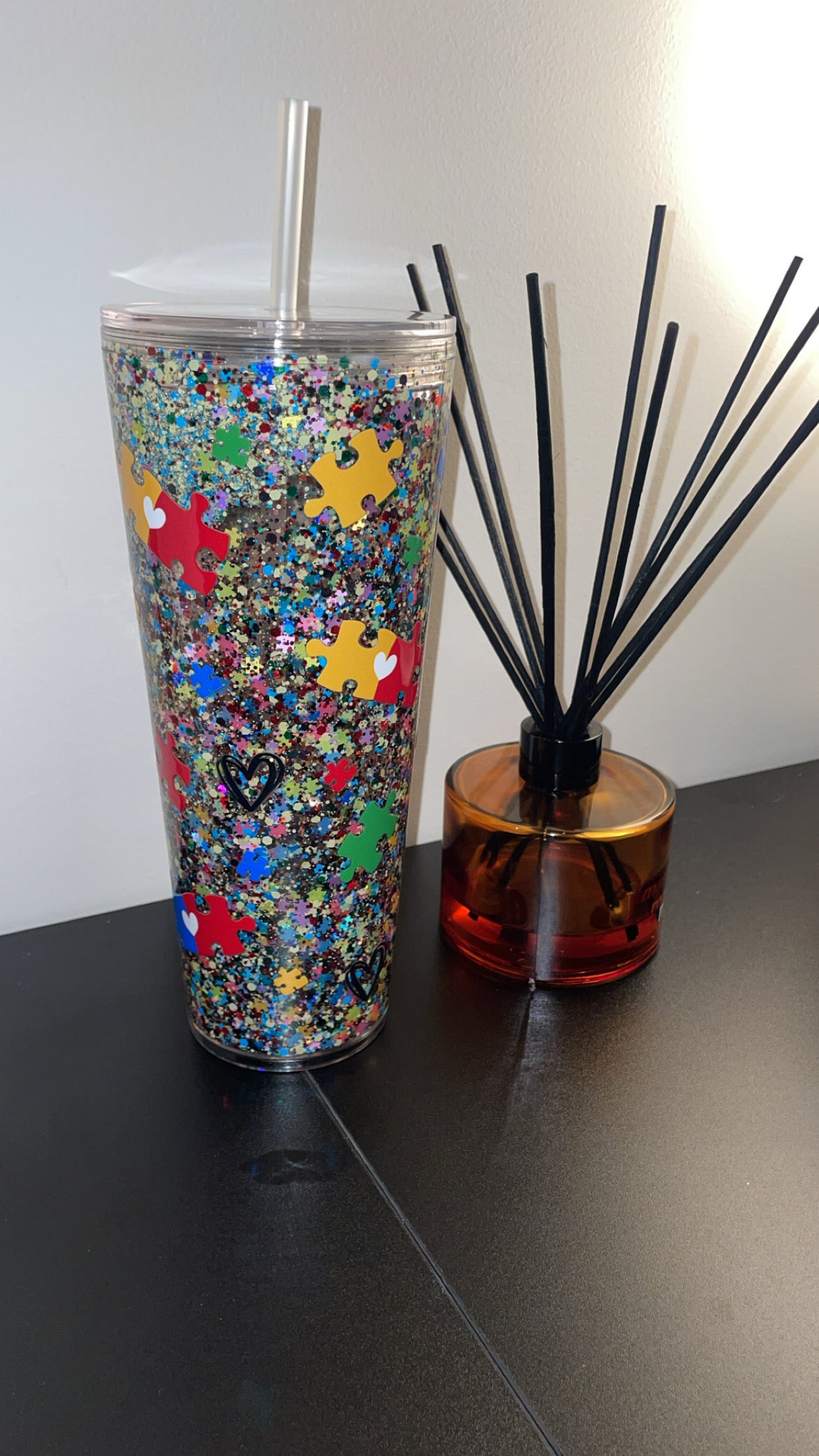 24oz Tapered Acrylic ~ Autism awareness