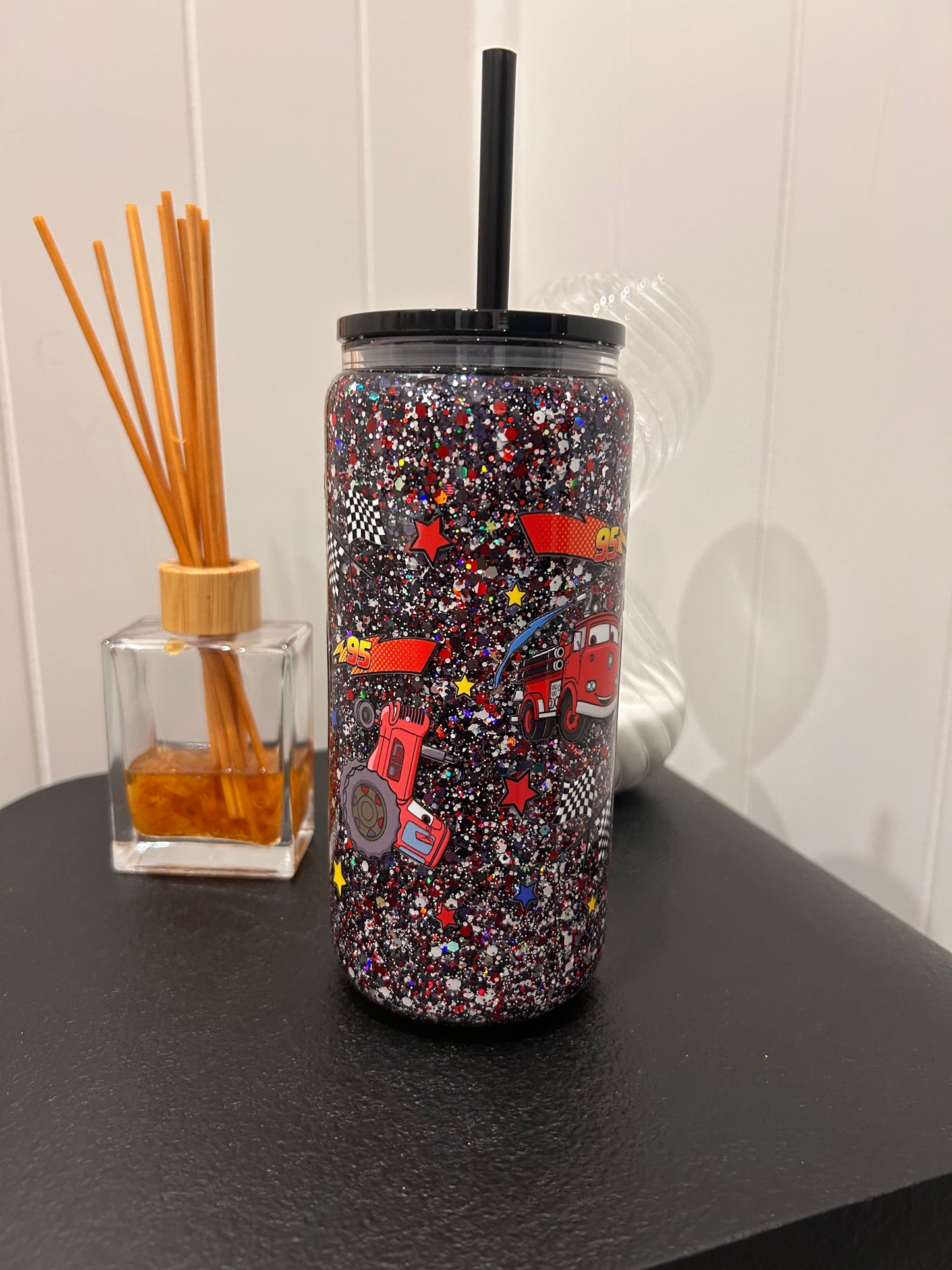 16oz Glass Snowglobe ~ Cars DAD