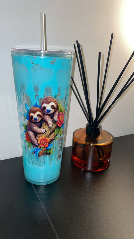 24oz Tapered Acrylic ~ Sloth