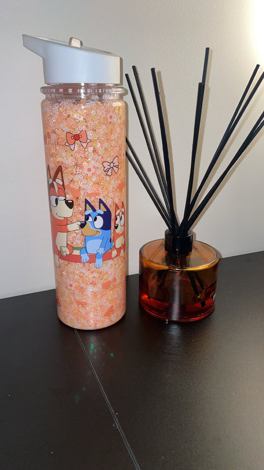 17oz Water bottle ~ Bluey, Bingo & Mum
