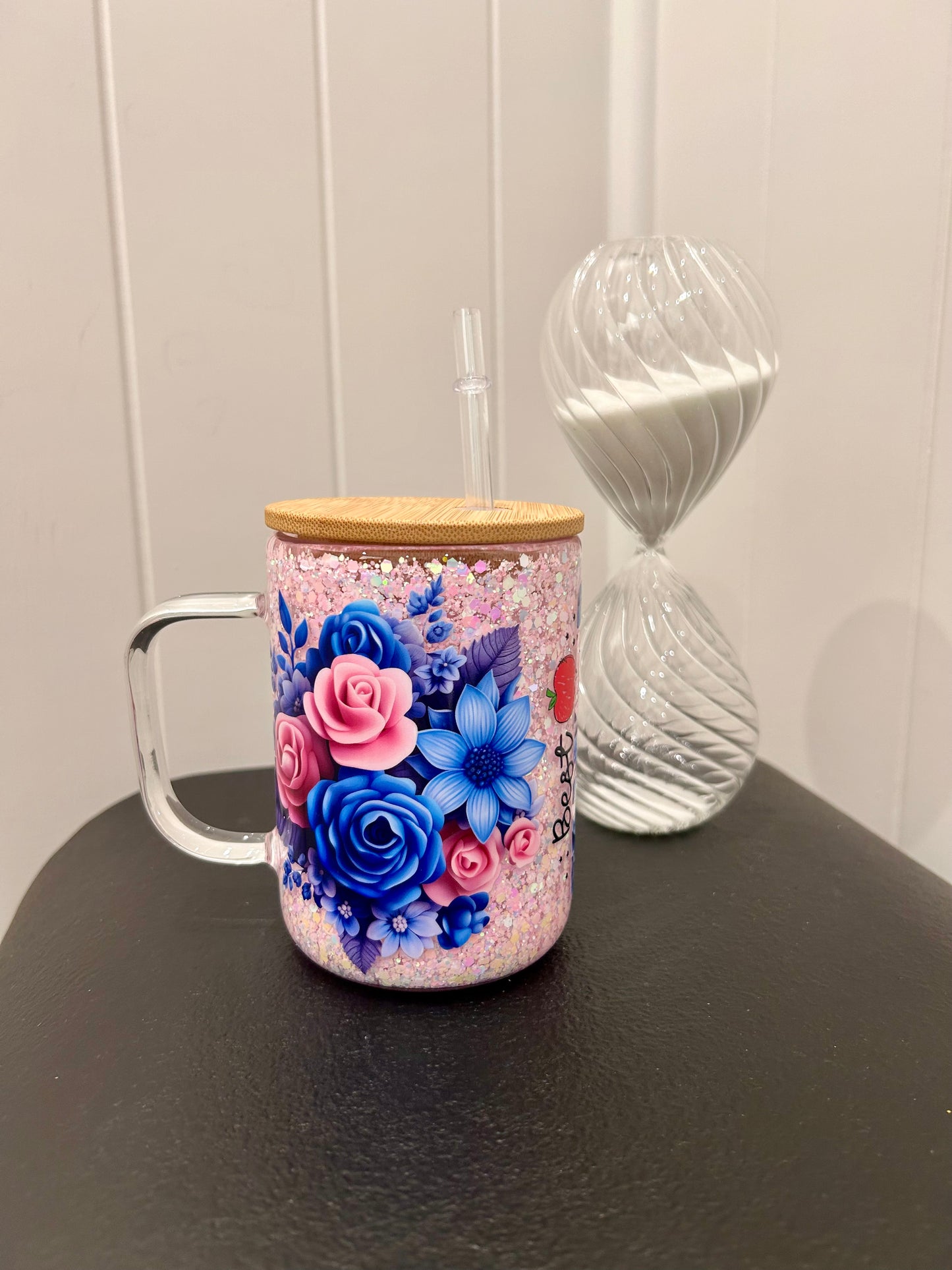 12oz Glass Mug with Handle ~ Best teacher