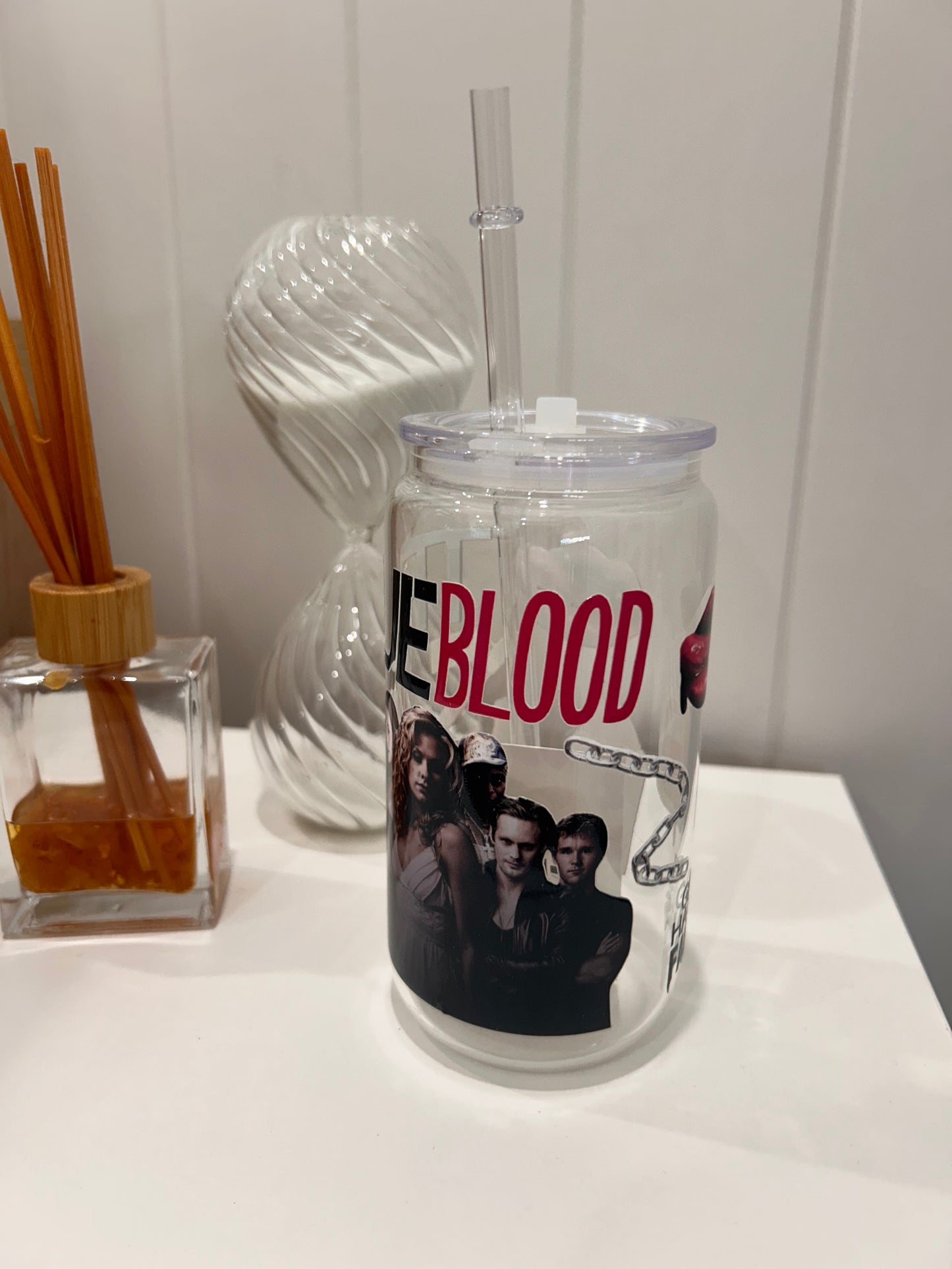 16oz Pre-made Glass Libby ~ True Blood