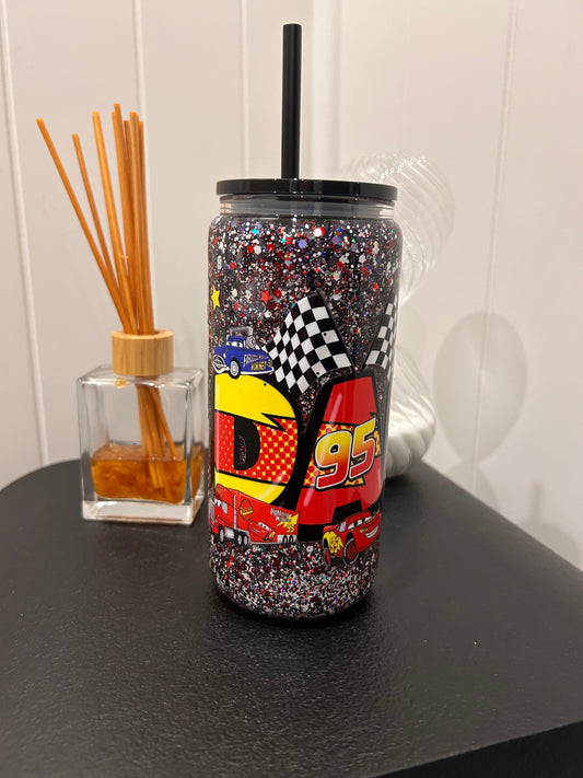 16oz Glass Snowglobe ~ Cars DAD