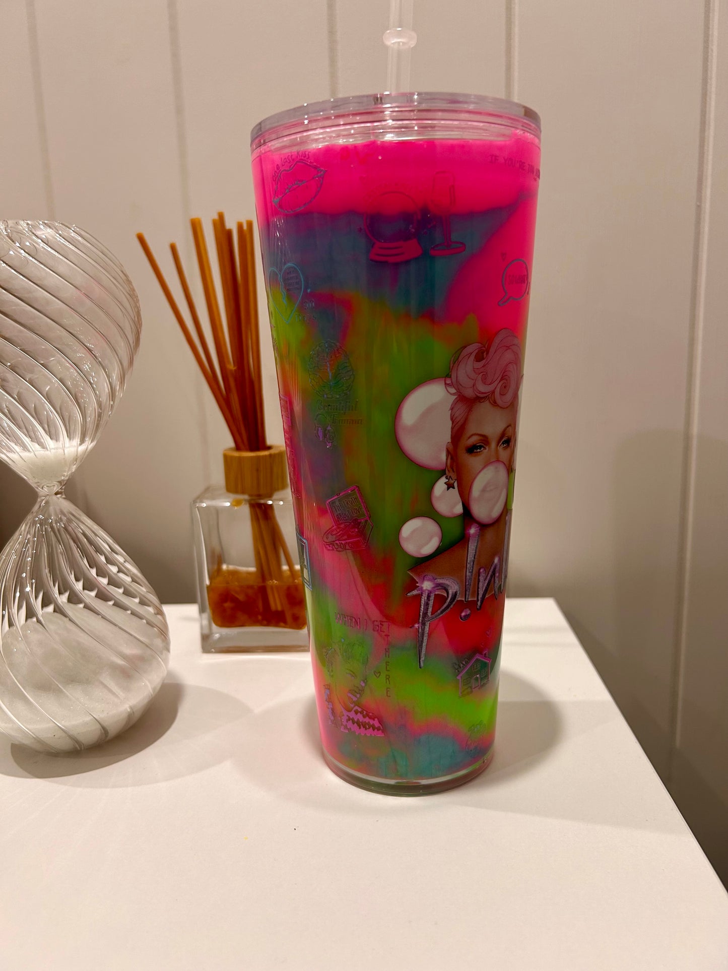 24oz Tapered Acrylic ~ Pink