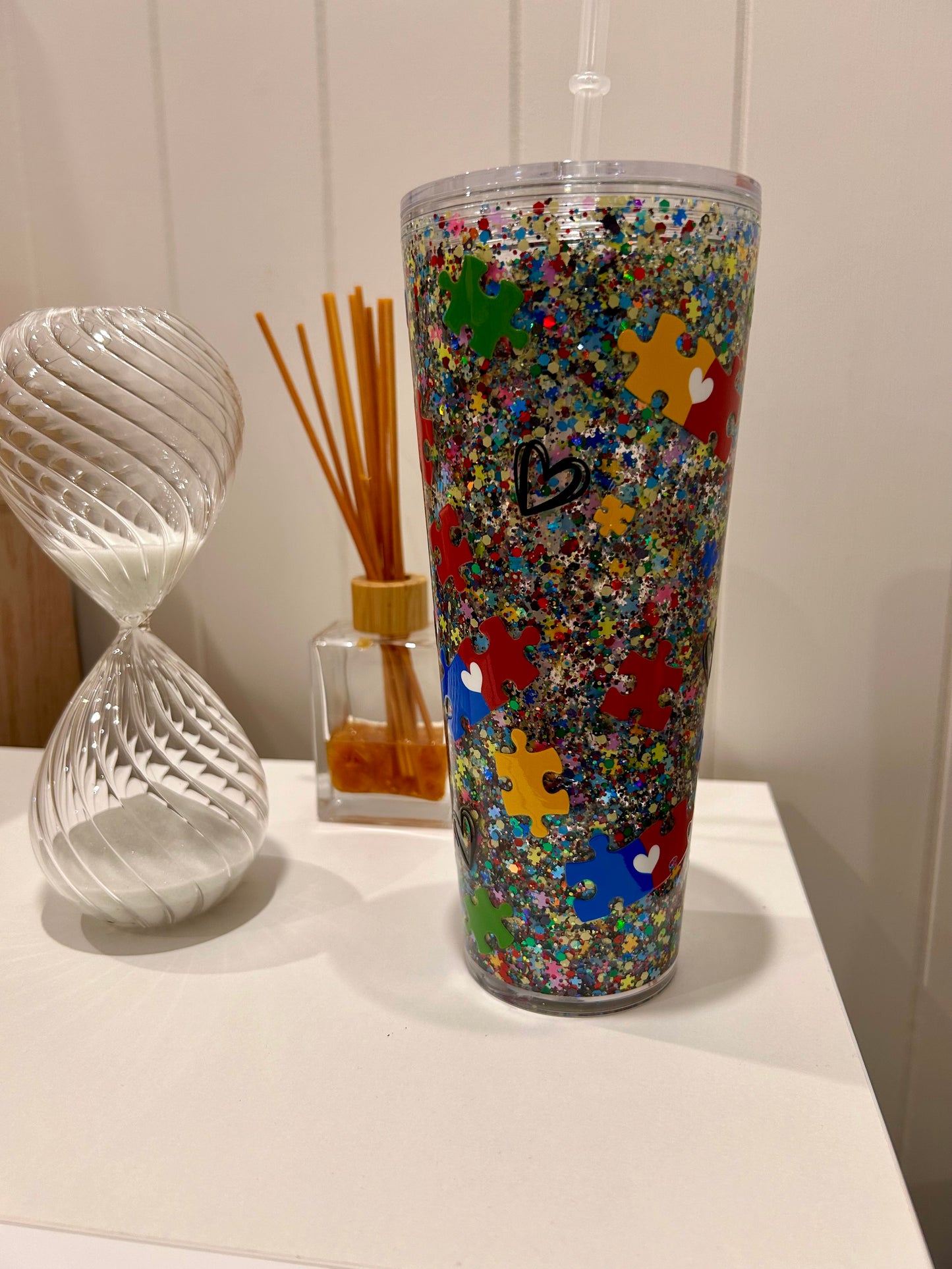 24oz Tapered Acrylic ~ Autism awareness