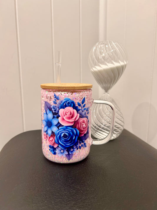 12oz Glass Mug with Handle ~ Best teacher
