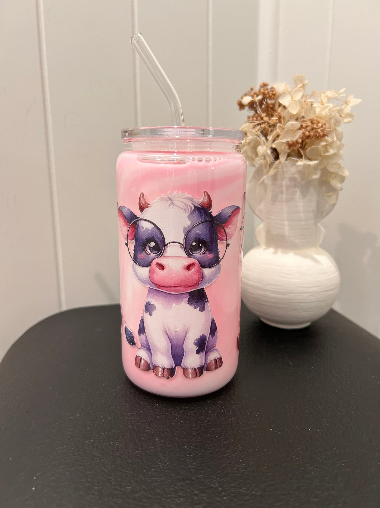 12oz Glass Milkshake ~ Smart Cow