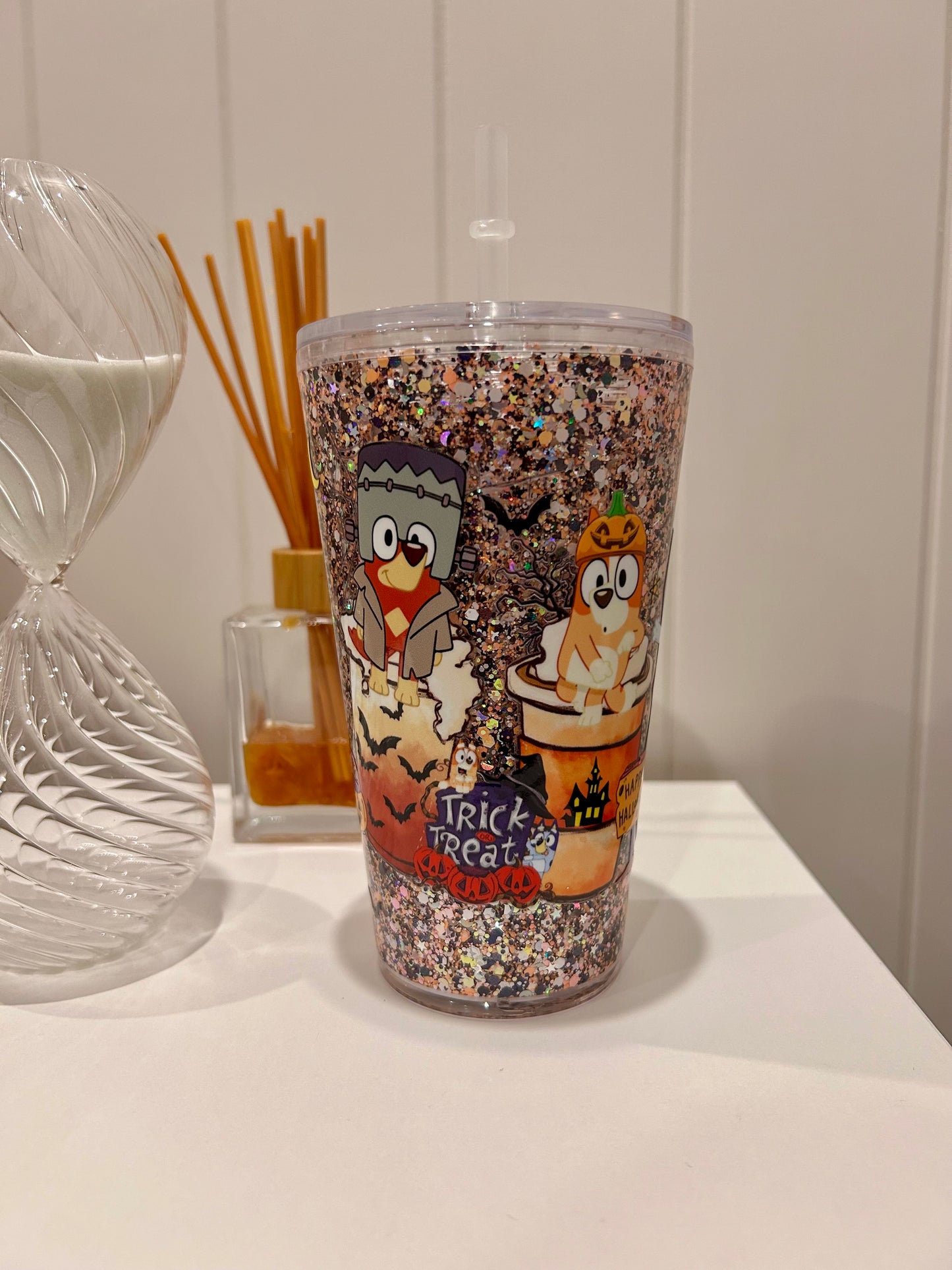 16oz Tapered Acrylic ~ Halloween Bluey
