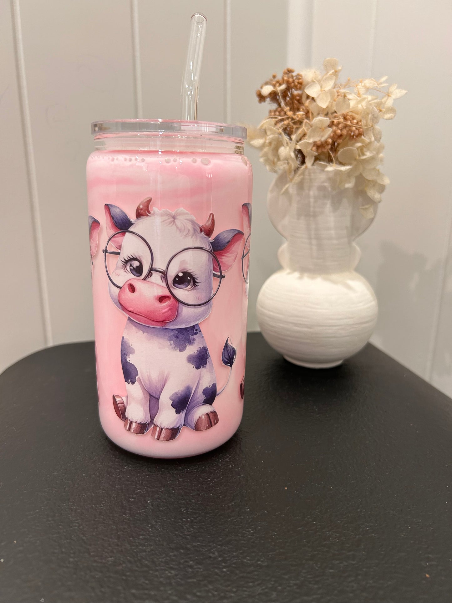 12oz Glass Milkshake ~ Smart Cow