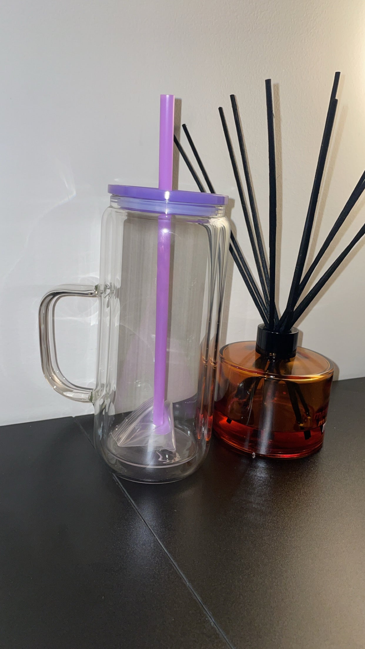 Custom 15oz Glass Tumbler with Handle