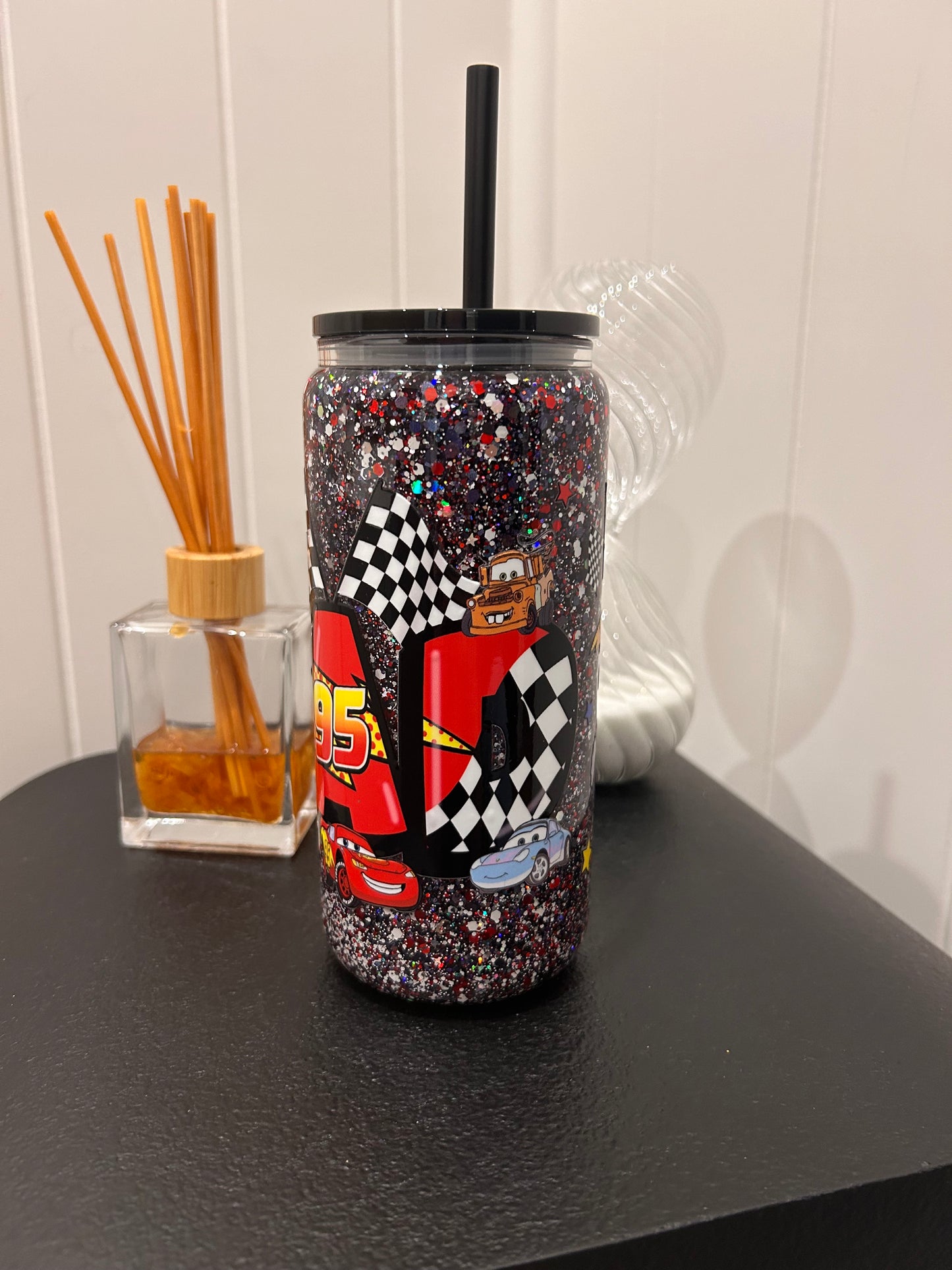 16oz Glass Snowglobe ~ Cars DAD